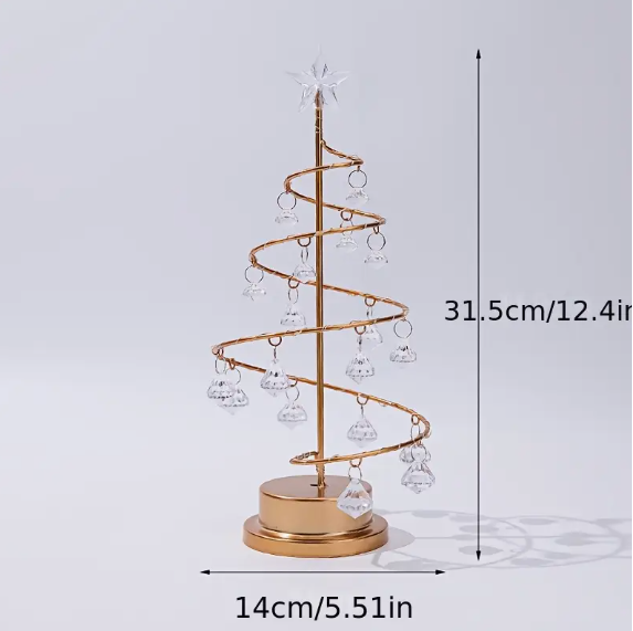 Елегантна метална коледна елха с LED осветление