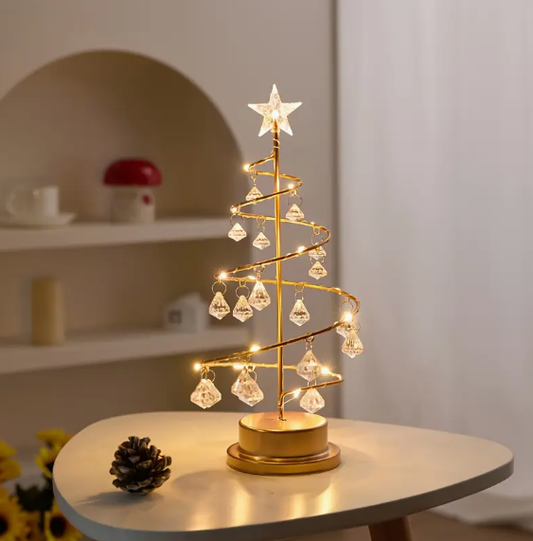 Елегантна метална коледна елха с LED осветление